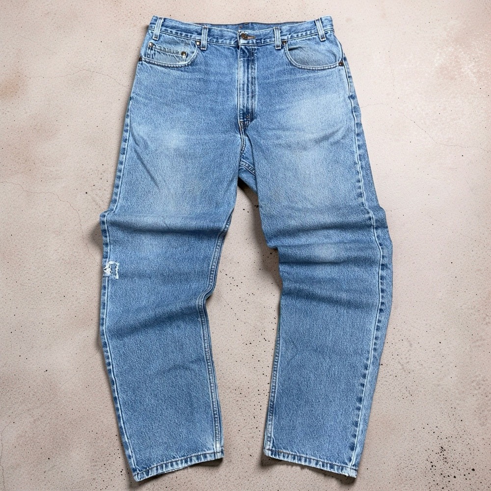 Vintage Levi's 540 Jeans Mens 36x32 Blue Denim Brown Tab USA Made 500 Series